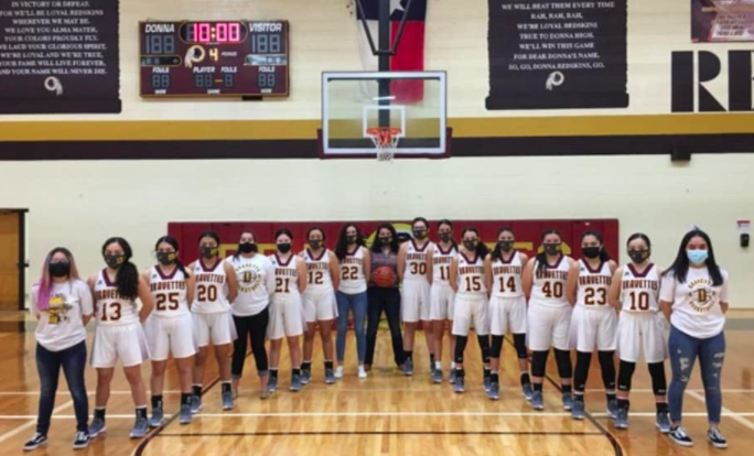 Donna Bravette Basketball Team finished second in the 32-5A District