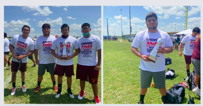 Donna High Redskins test their skills at PSJA Lineman Camp