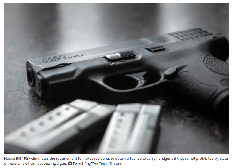 Texans can carry handguns without a license or training starting Sept. 1, after Gov. Greg Abbott signs permitless carry bill into law