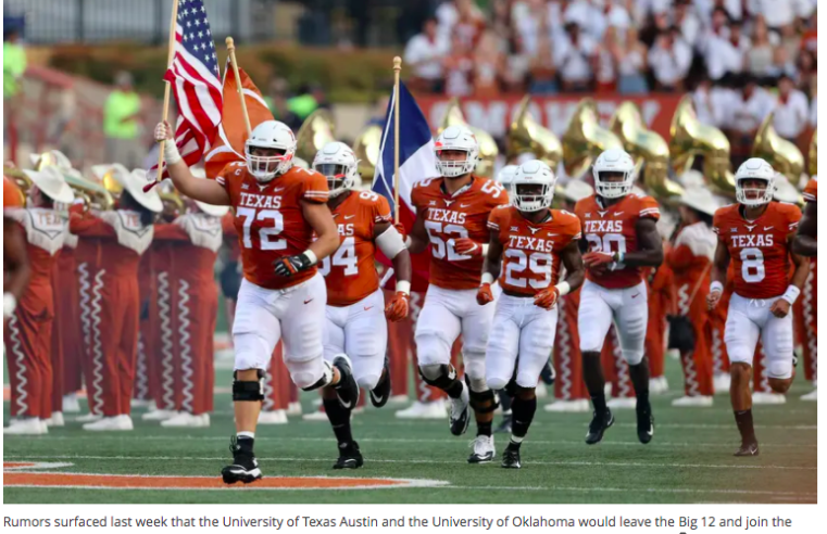 University of Texas announces it won’t renew its sports media rights with Big 12, signaling its planned departure