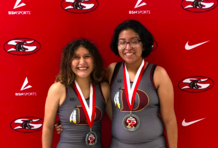 Aicha and Ulaini finished 2nd at Lady Rattler Wrestling Invitational