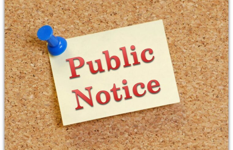 PUBLIC NOTICE OF SALE OF PROPERTY ON AUGUST 10, 2024