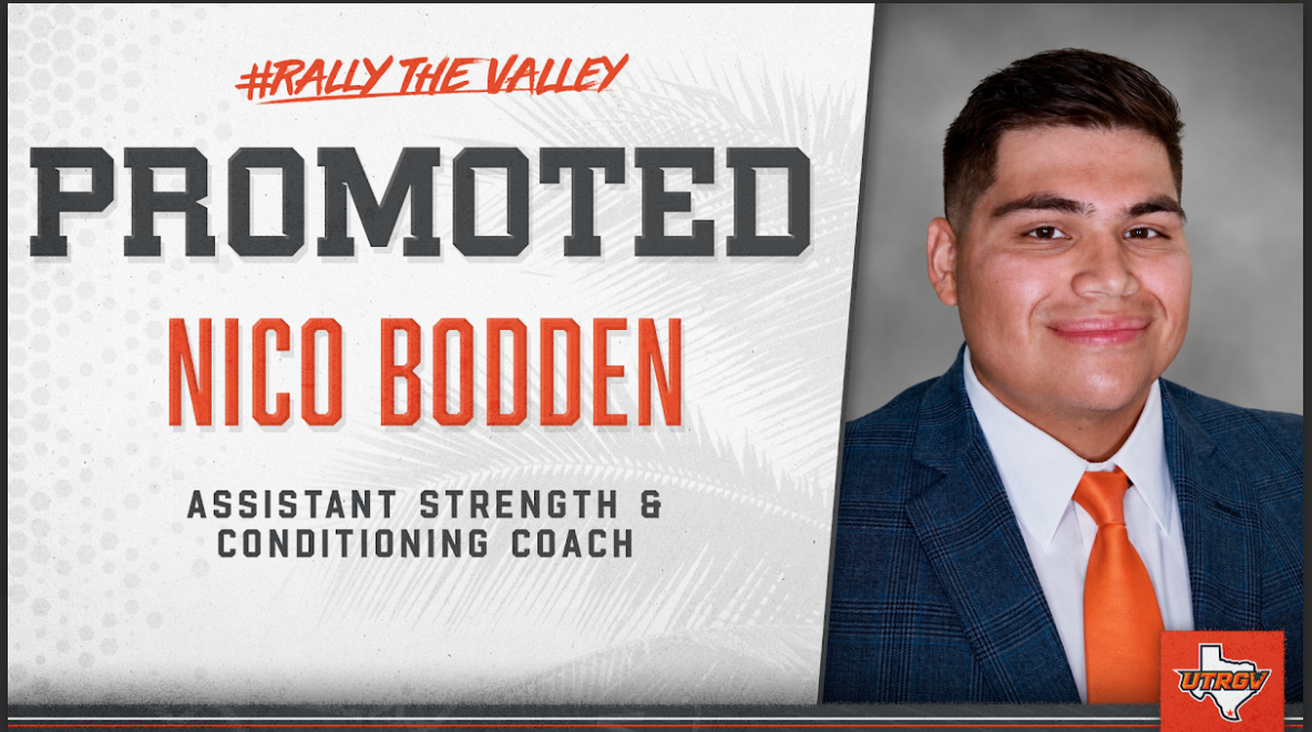 UTRGV Athletics Elevates Nico Bodden to Assistant Strength & Conditioning Coach